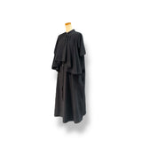 "chemise et bebe" short sleeve dress - cotton&hemp - BLACK