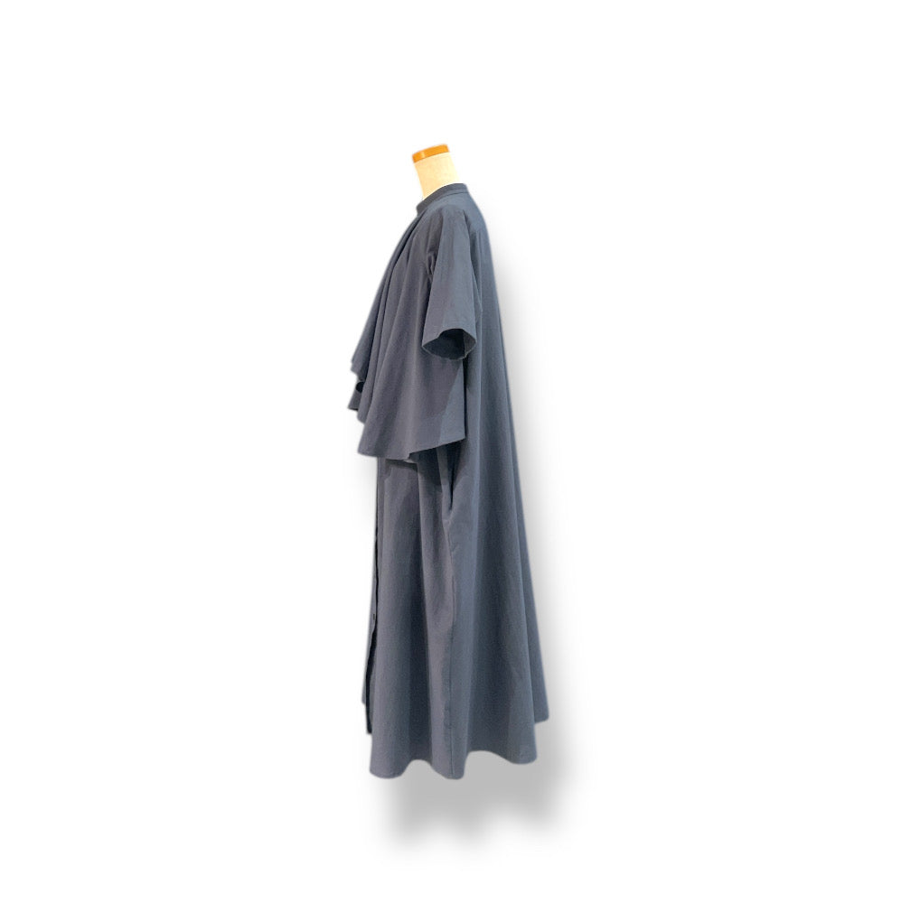 "chemise et bebe" short sleeve dress - cotton&hemp - GRAY