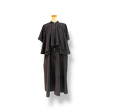 "chemise et bebe" short sleeve dress - cotton&hemp - BLACK