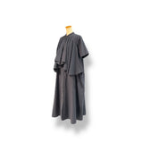 "chemise et bebe" short sleeve dress - cotton&hemp - GRAY