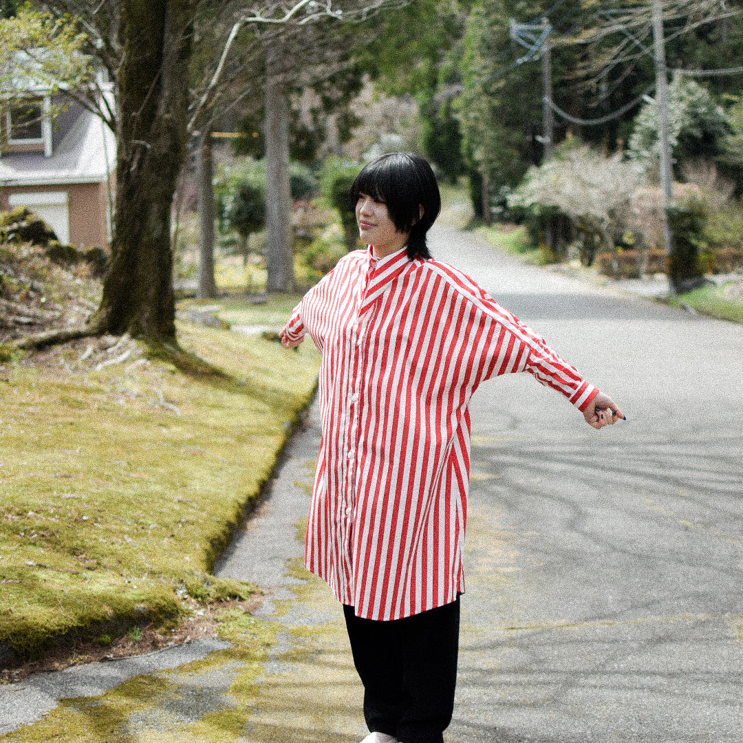 big shirt - cotton - red