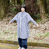 big shirt - cotton - blue