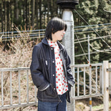 french craftsman jacket round collar-  ( gender-free )