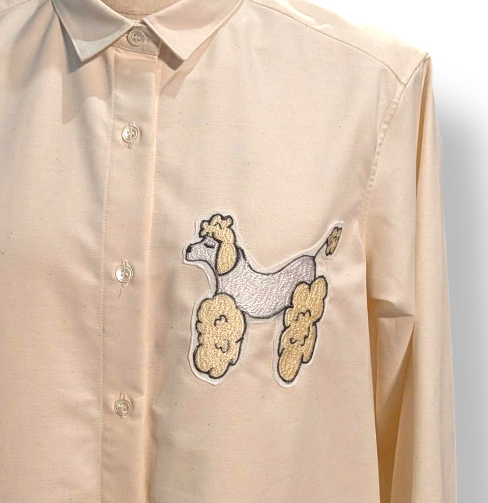 women's  "A-line"  poodle embroidery