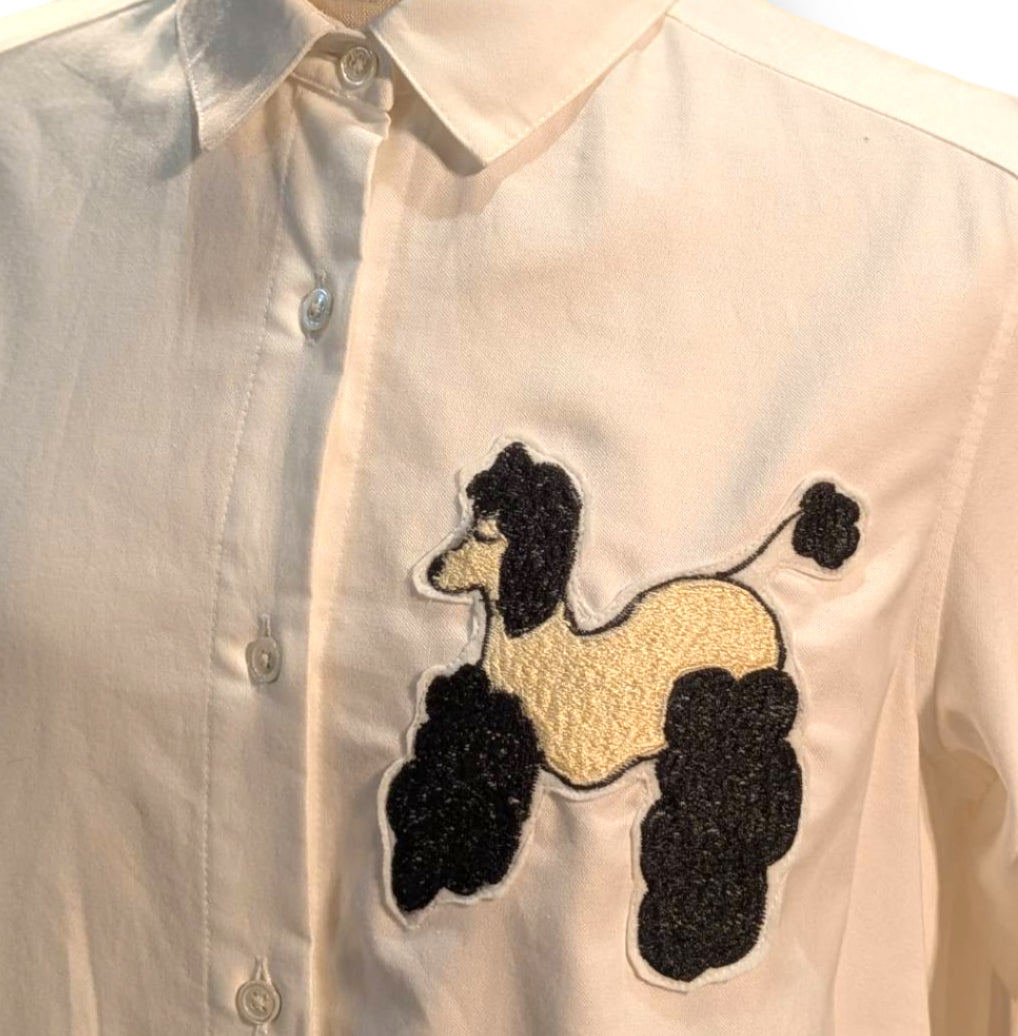 women's  "A-line"  poodle embroidery
