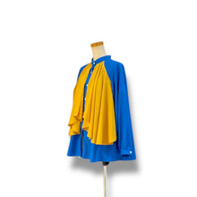 "chemise et bebe"  short length - polyester - blue×yellow - 3(L)