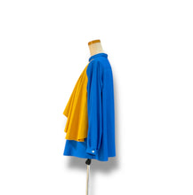 "chemise et bebe"  short length - polyester - blue×yellow - 3(L)