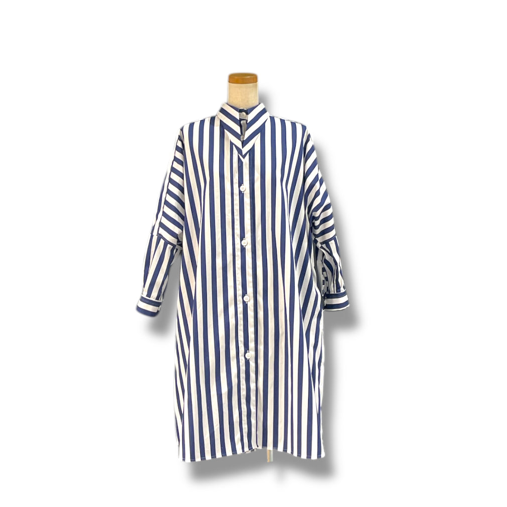 big shirt - cotton - blue