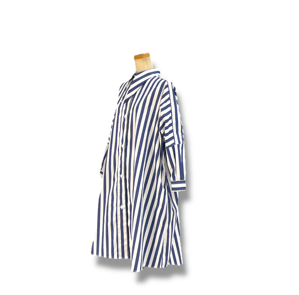 big shirt - cotton - blue