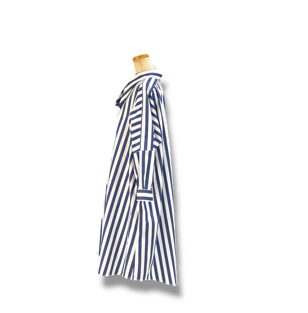 big shirt - cotton - blue