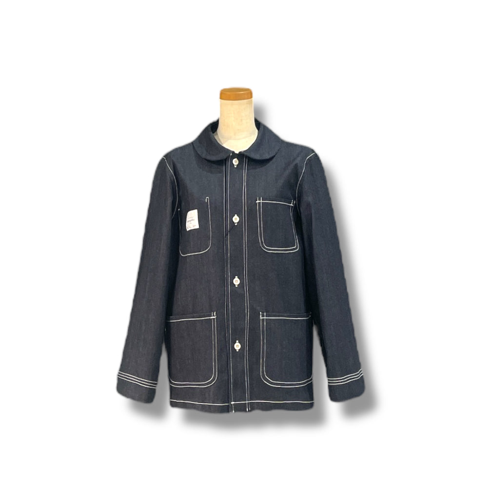 french craftsman jacket round collar-  ( gender-free )
