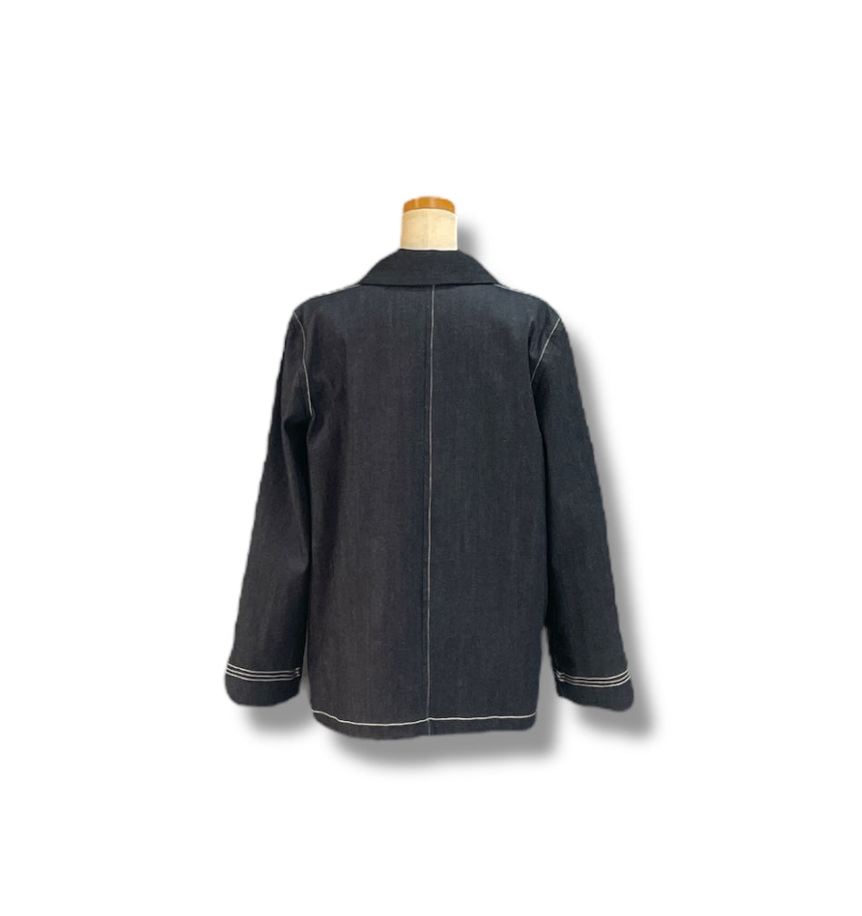 french craftsman jacket round collar-  ( gender-free )