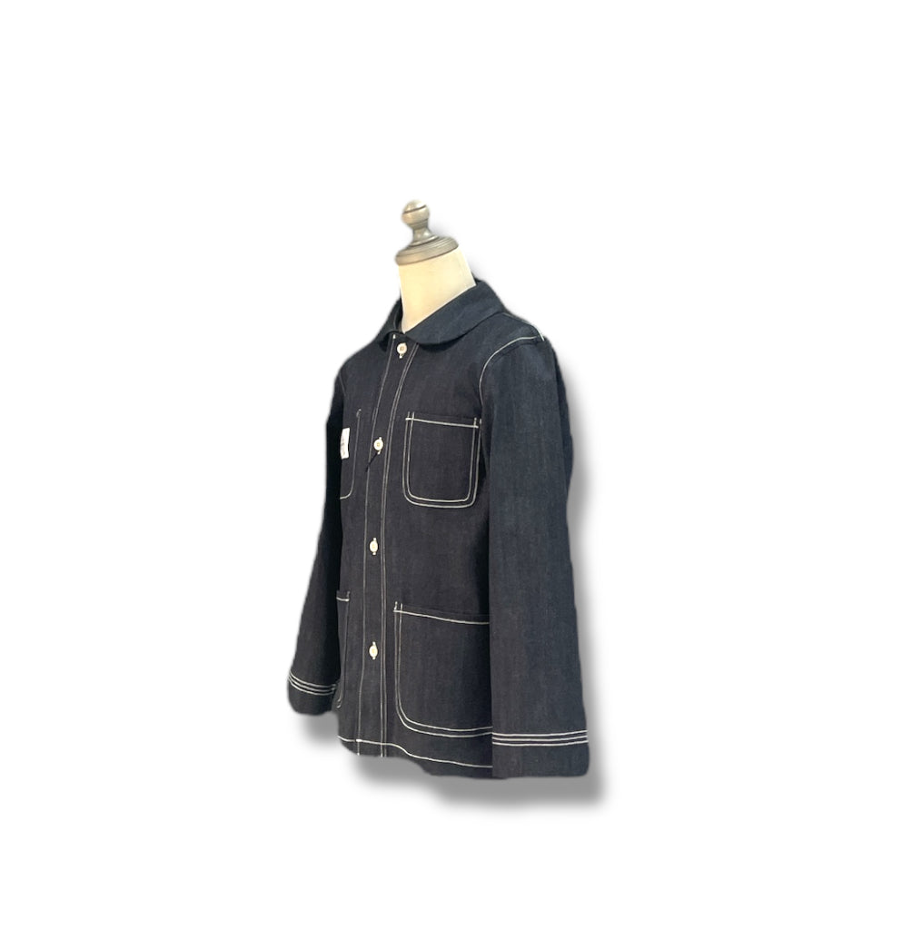 french craftsman jacket round collar-  ( gender-free )