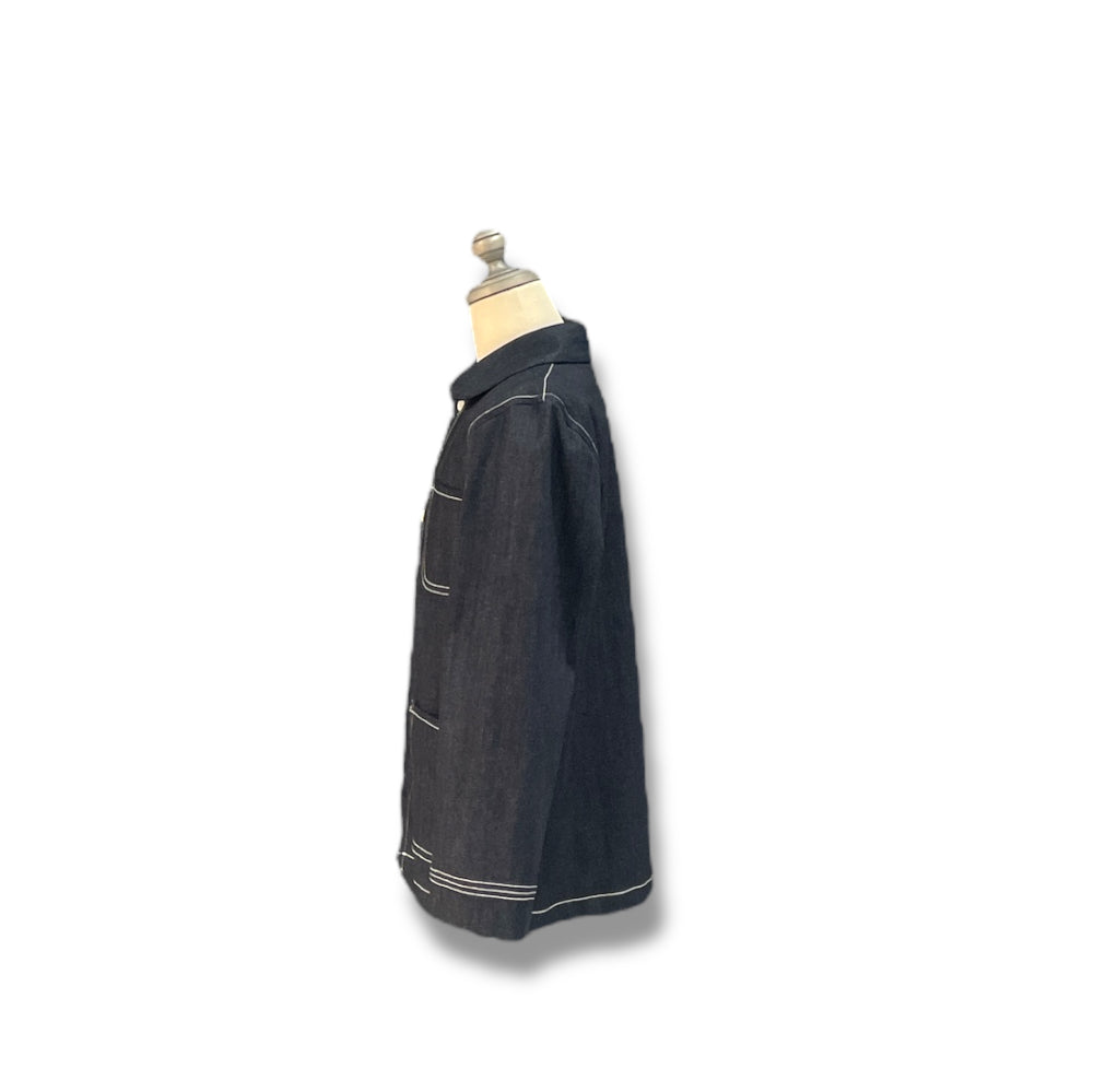 french craftsman jacket round collar-  ( gender-free )