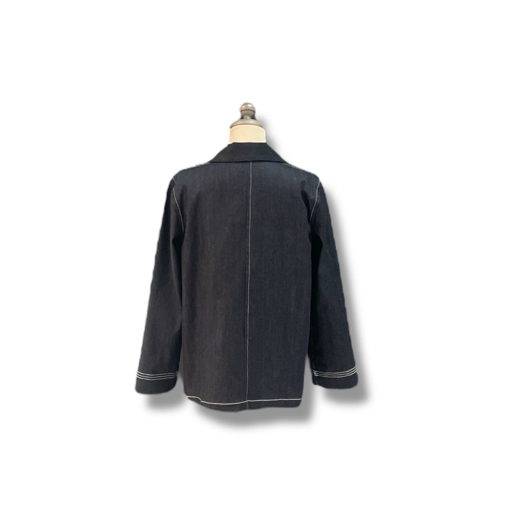 french craftsman jacket round collar-  ( gender-free )