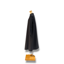 A-line organic cotton Oxford - black "雷"