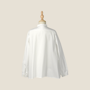 chemise et bebe short length white cotton播州織